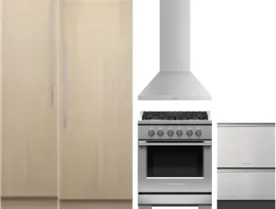 5 Piece Package Includes Refrigerator, Freezer, Range, Hood And Dishwasher
